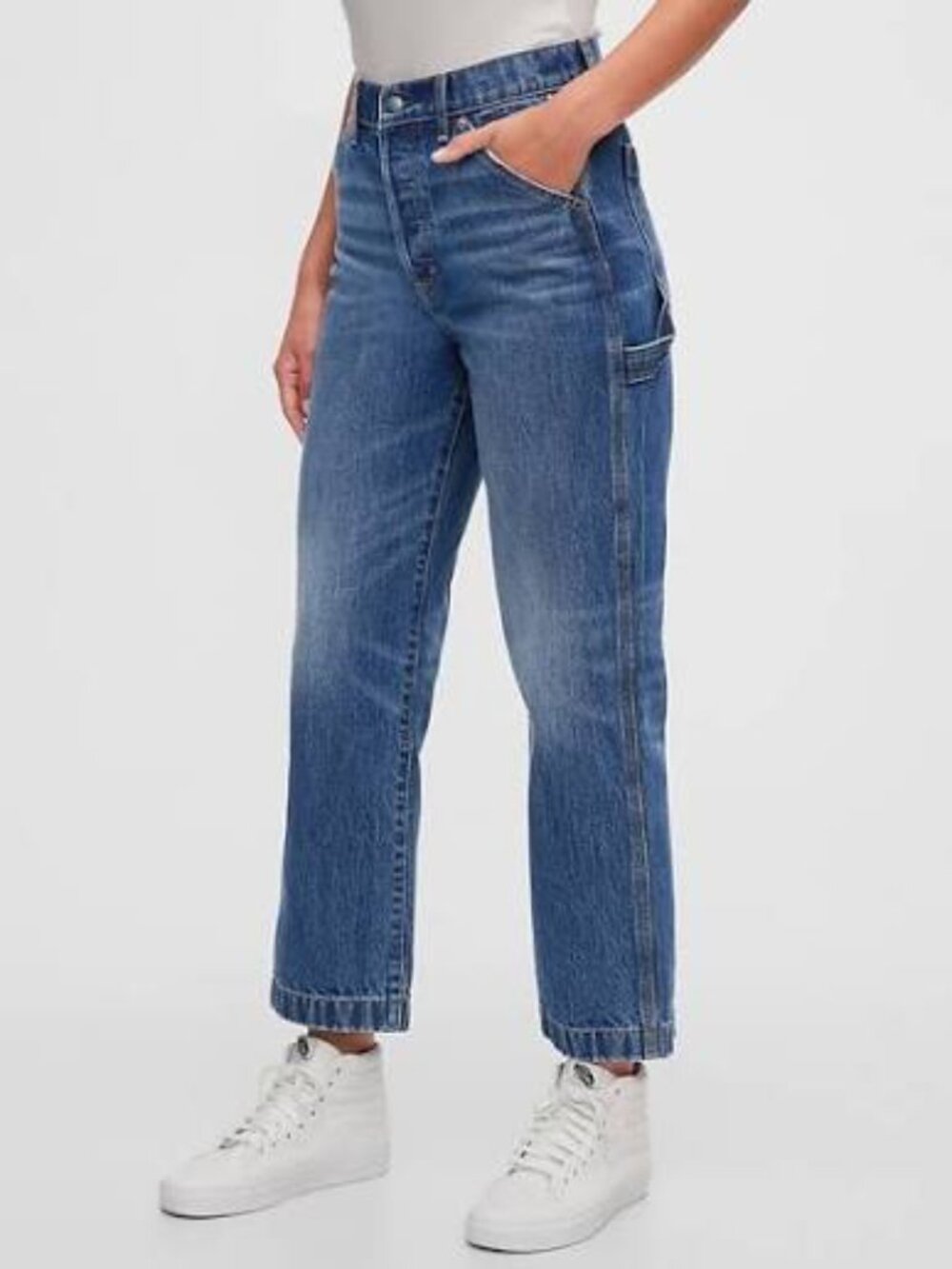 Gap Work Force High Rise Carpenter Jeans Medium Indigo